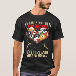 Camiseta Jogador de Piscina Engraçado da Bola 8 da Piada B