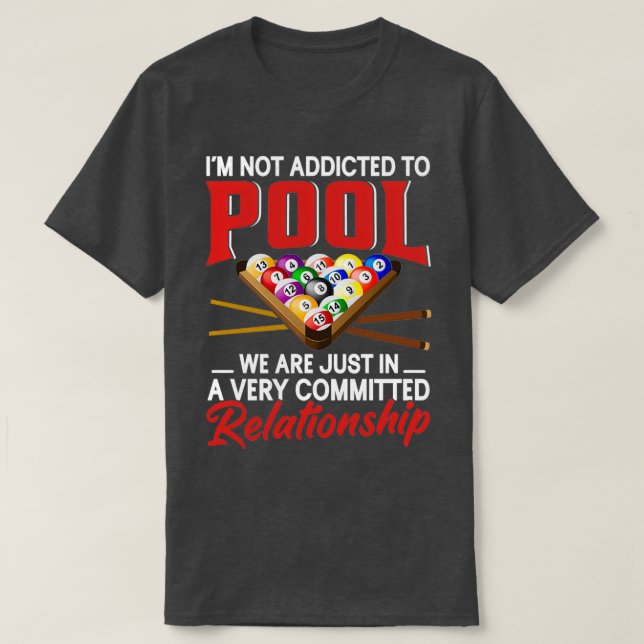 Camiseta Jogador De Piscina Engraçado Presente Para Homens  (Frente do Design)