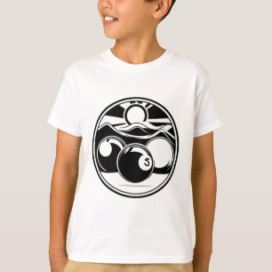 Camiseta Jogador de Piscinas de Desenho de Bilhares