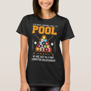 Camiseta Jogador De piscinas Para Homens Legal Viciados Em