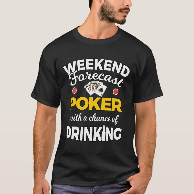 Camiseta Jogador De Poker Engraçado T Shirt Longa (Frente)