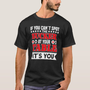 Camiseta jogador de pôquer à sua mesa texas hold em cassino