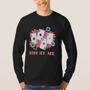 Camiseta Jogador De Pôquer BEIJA MEU Torneio De Poker Engra