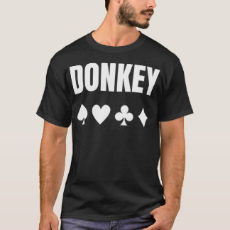 Camiseta Jogador de Pôquer Burro E Humor de Apostas