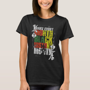 Camiseta Jogador de pôquer preto orgulhoso do mês de histór