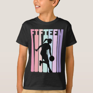 Camiseta Jogador De Reflexão De Aniversário De 15 com 15 An