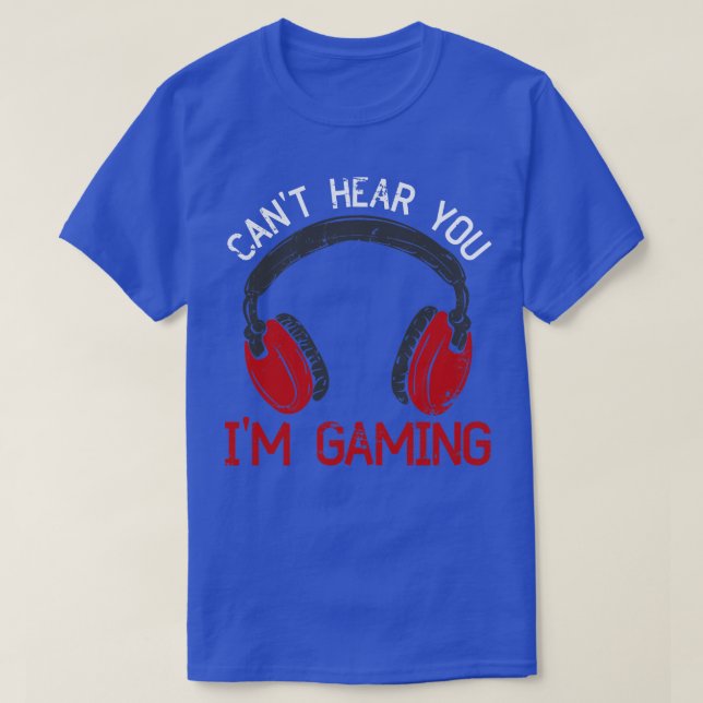 Camiseta Jogador De Retro De Jogos Im Para O Headset (Frente do Design)