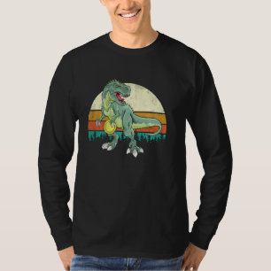 Camiseta Jogador de Rolf do Dinossauro T Rex Golfer Dino Re