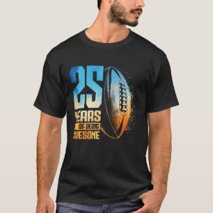 Camiseta Jogador de Rugby Aniversário de 25 Anos Homem Mulh