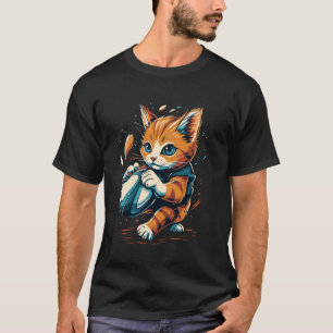 Camiseta Jogador de rugby Cat sobre Rugby
