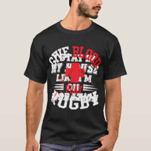 Camiseta Jogador de Rugby de jogar Sangue em Jersey