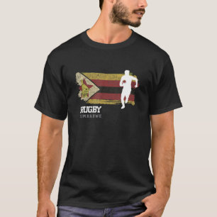 Camiseta Jogador de Rugby do Zimbábue Bandeira do Esporte