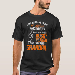 Camiseta Jogador de Rugby Mine Me Chama Avô Rugby Gift