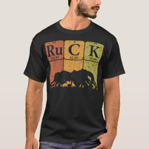 Camiseta Jogador de Rugby Periódico de Elementos de Mesa do