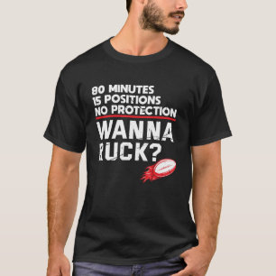Camiseta Jogador de Rugby Wanna Ruck Funny