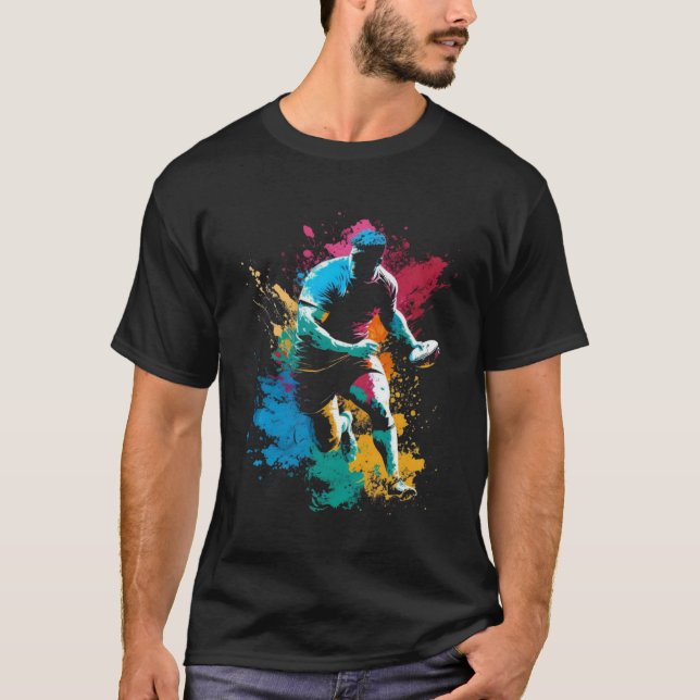 Camiseta Jogador de Rugger Retro Rugby Splash (Frente)