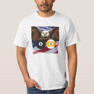 Camiseta Jogador de Sinuca 8 Bolas 9 Bolas Patriótico