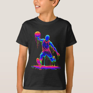 Camiseta Jogador de Sketll Sorvete Gotejante Líquido Derret