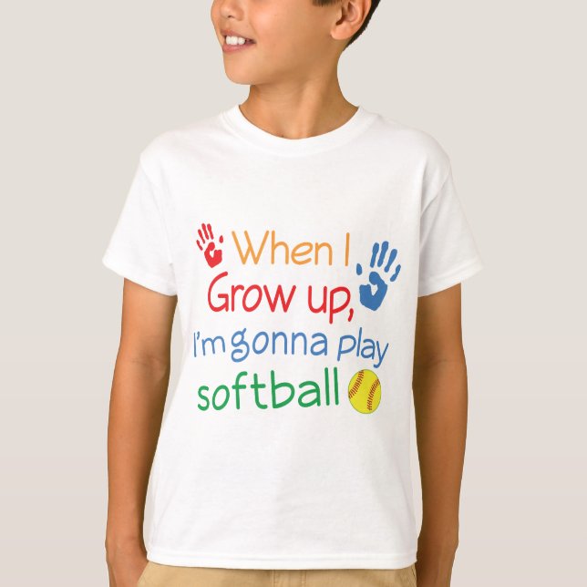 Camiseta Jogador de softball futuro (Frente)
