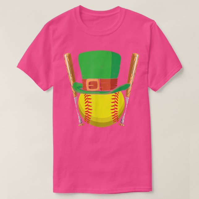Camiseta Jogador de Softball Rua Pattys Da de Santo de Patr (Frente do Design)