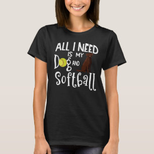Camiseta Jogador de Softball S do Cachorro de Chocolate Lab