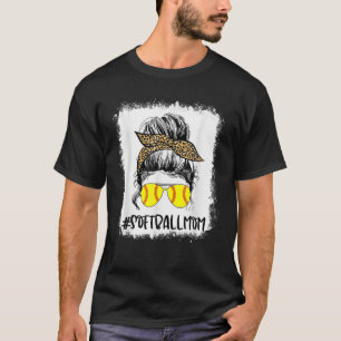 Camiseta Jogador de Softball Sangrento Mãe Vida Leopardo M