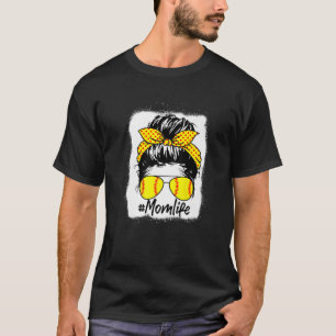 Camiseta Jogador de Softball Sangrento Mãe Vida Leopardo M