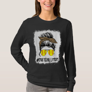 Camiseta Jogador de Softball Sangrento Mãe Vida Leopardo Me