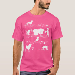Camiseta Jogador De Tambor Bongo Cão Para Cães Bongosero E