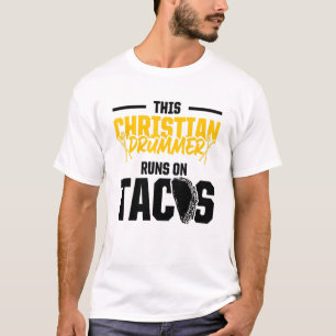 Camiseta Jogador de Tambor da Igreja do Drummer Cristão 55