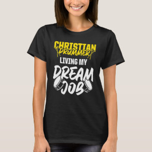 Camiseta Jogador de Tambor da Igreja do Drummer Cristão 8