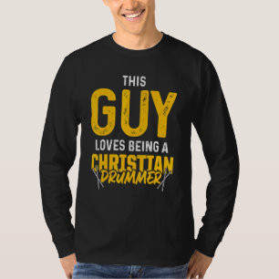 Camiseta Jogador de Tambor do Culto da Igreja Drummer Crist