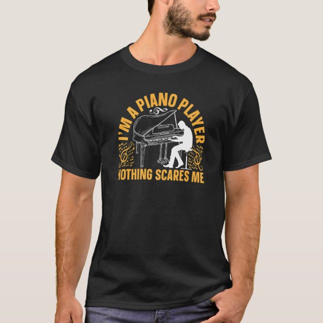 Camiseta Jogador de Teclado Piano - Não sou Piano Player (Frente)