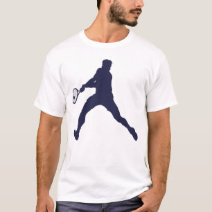 Camiseta Jogador de Tênis Atual Silhueta Fofa Amor Retro