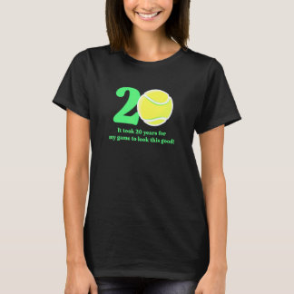 Camiseta Jogador de Tênis de 20 Anos de Idade Aniversário d