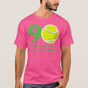 Camiseta Jogador de Tênis de 90 Anos Aniversário de 90 Anos