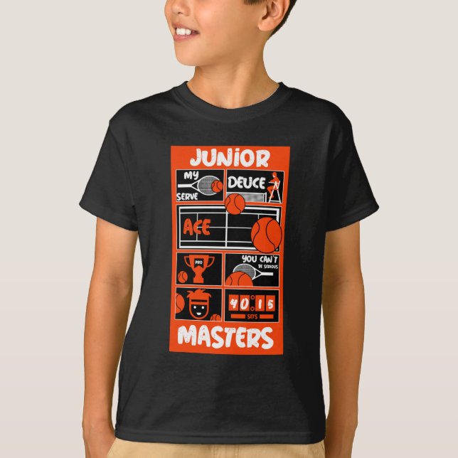 Camiseta Jogador de Tênis de Meninos Júnior (Frente)