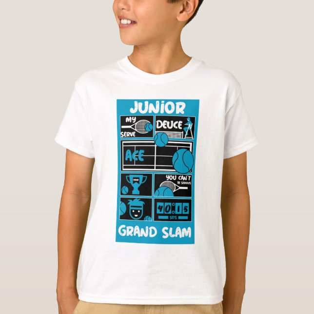 Camiseta Jogador de Tênis de Meninos Júnior (Frente)