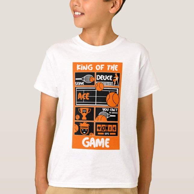 Camiseta Jogador de Tênis de Meninos Júnior (Frente)