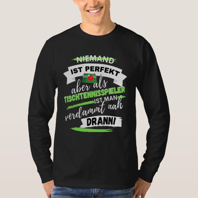 Camiseta Jogador De Tênis De Mesa De Design De Diversão Par (Frente)