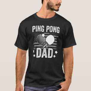 Camiseta Jogador de tênis de mesa pai ping pong pai engraça