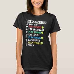 Camiseta Jogador de Tênis de Reprodução no Meu Dia Perfeito