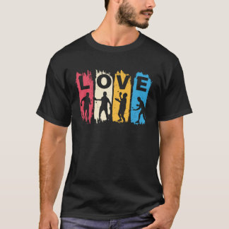 Camiseta Jogador de Tênis do Amor Homens Mulheres Pong Ball