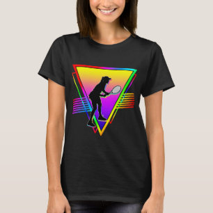 Camiseta Jogador de Tênis do Arco-Íris Colorido Retroativo