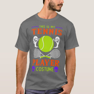 Camiseta Jogador de Tênis do Dia das Bruxas Esporte fantasi