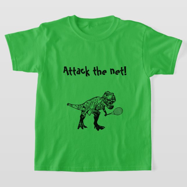 Camiseta Jogador de Tênis do Dinossauro T-Rex com Texto (Postura )