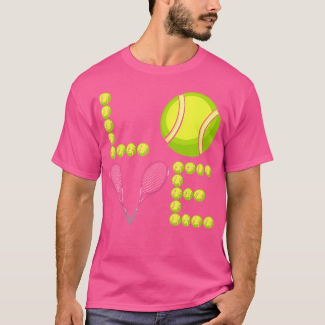 Camiseta Jogador de Tênis do Love Ball Racket (Frente)