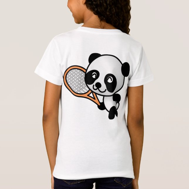 Camiseta de panda para crianças, camisa simples de desenho animado
