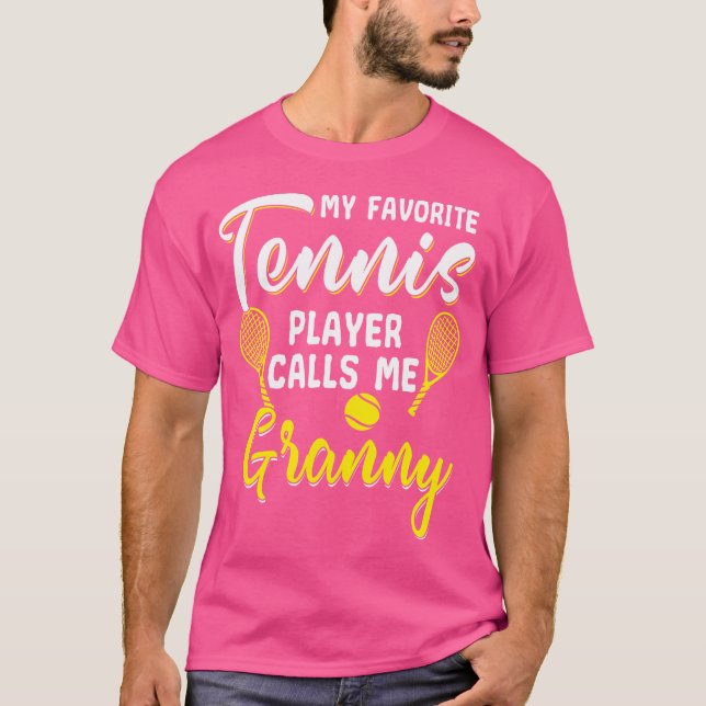 Camiseta Jogador de Tênis engraçado Hobby Racquet Avó (Frente)