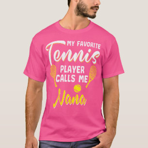 Camiseta Jogador de Tênis engraçado Hobby Racquet Nana Avó